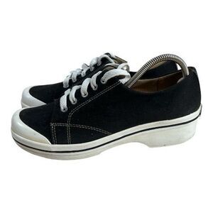 DANSKO Veda Black Sneakers Women EU 38 (7.5-8 Canvas Platform Vegan Clog Shoe